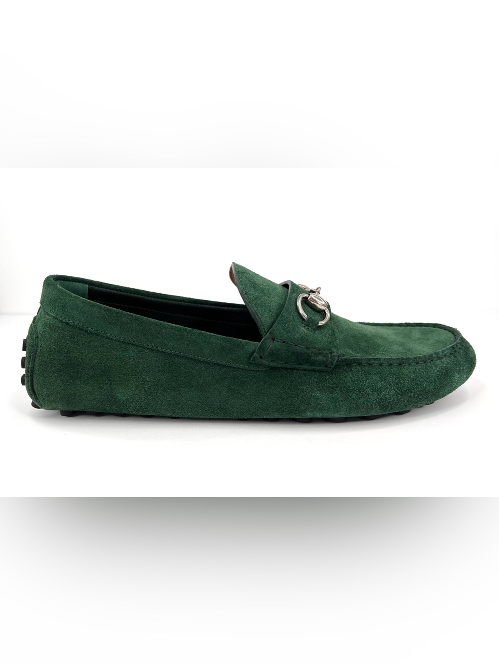 Gucci Men Byorn Horsebit Suede Driver Logo Loafers UK 9.5 - US 10 - EU 43.5 - Picture 10 of 11